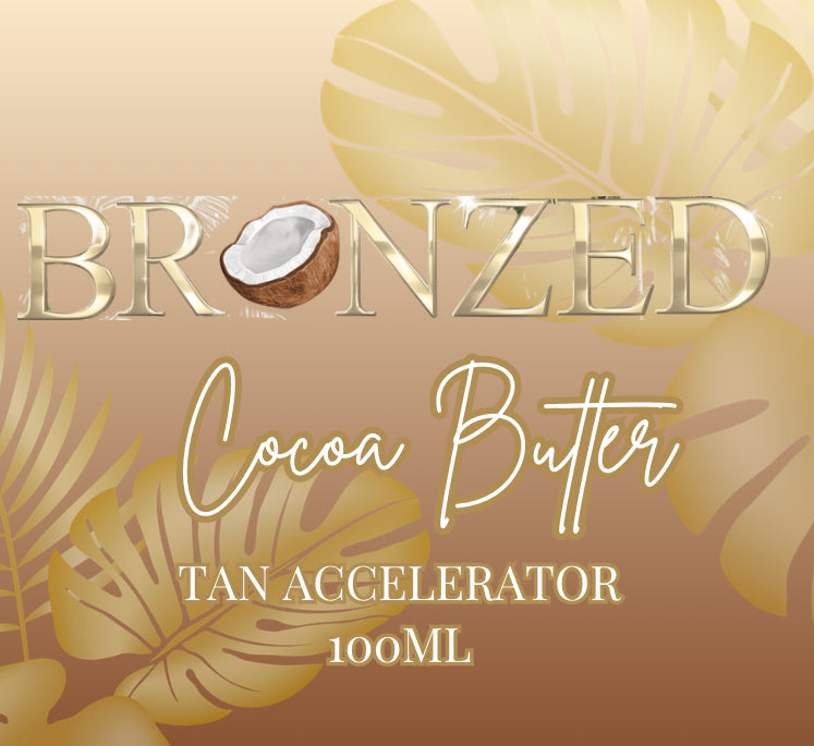 Cocoa butter tanning accelerator